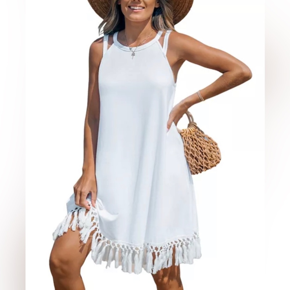 NWT Cupshe Women’s Boho Breeze Tassel Dress Size Large